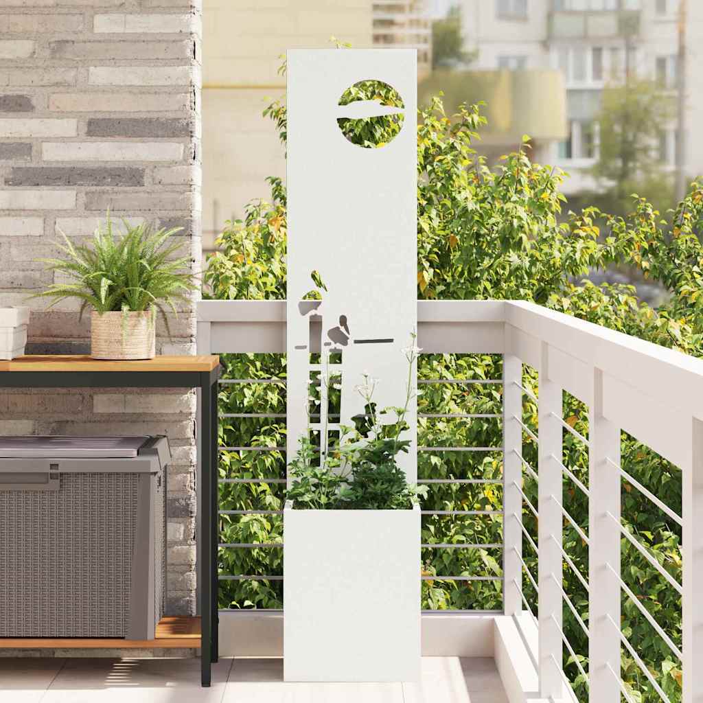 Tela de privacidade para jardim branco 32 x 32 x 150 cm
