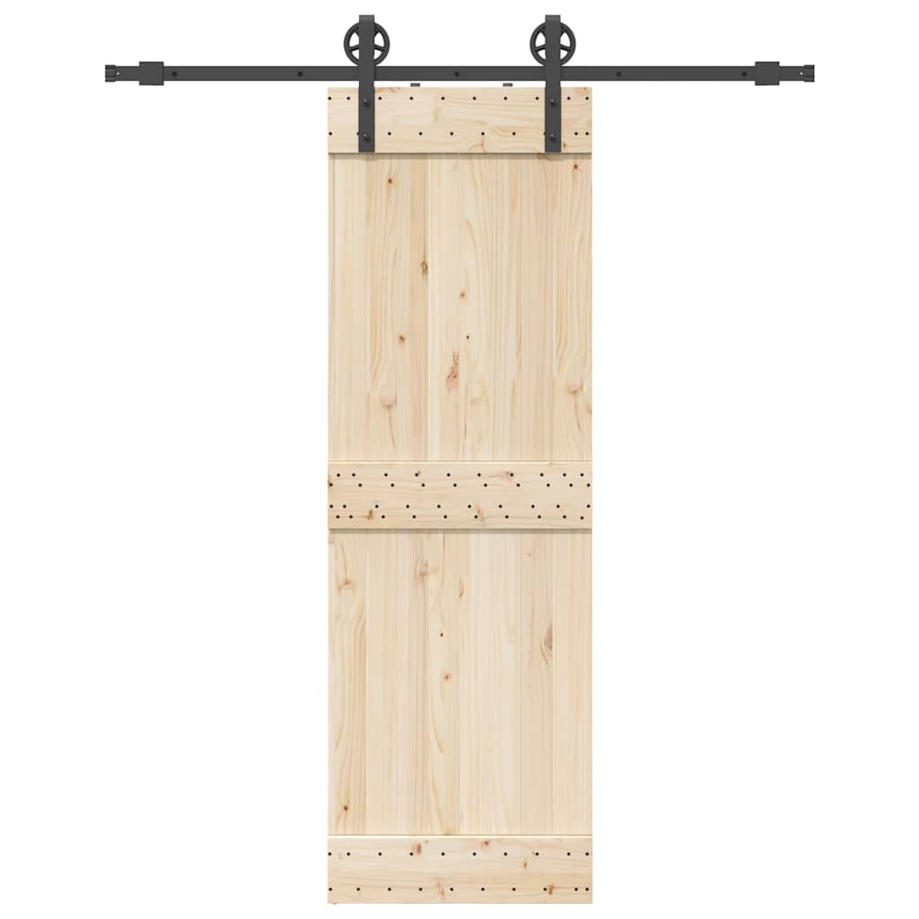 Kit de ferragens para porta deslizante 183 cm aço preto