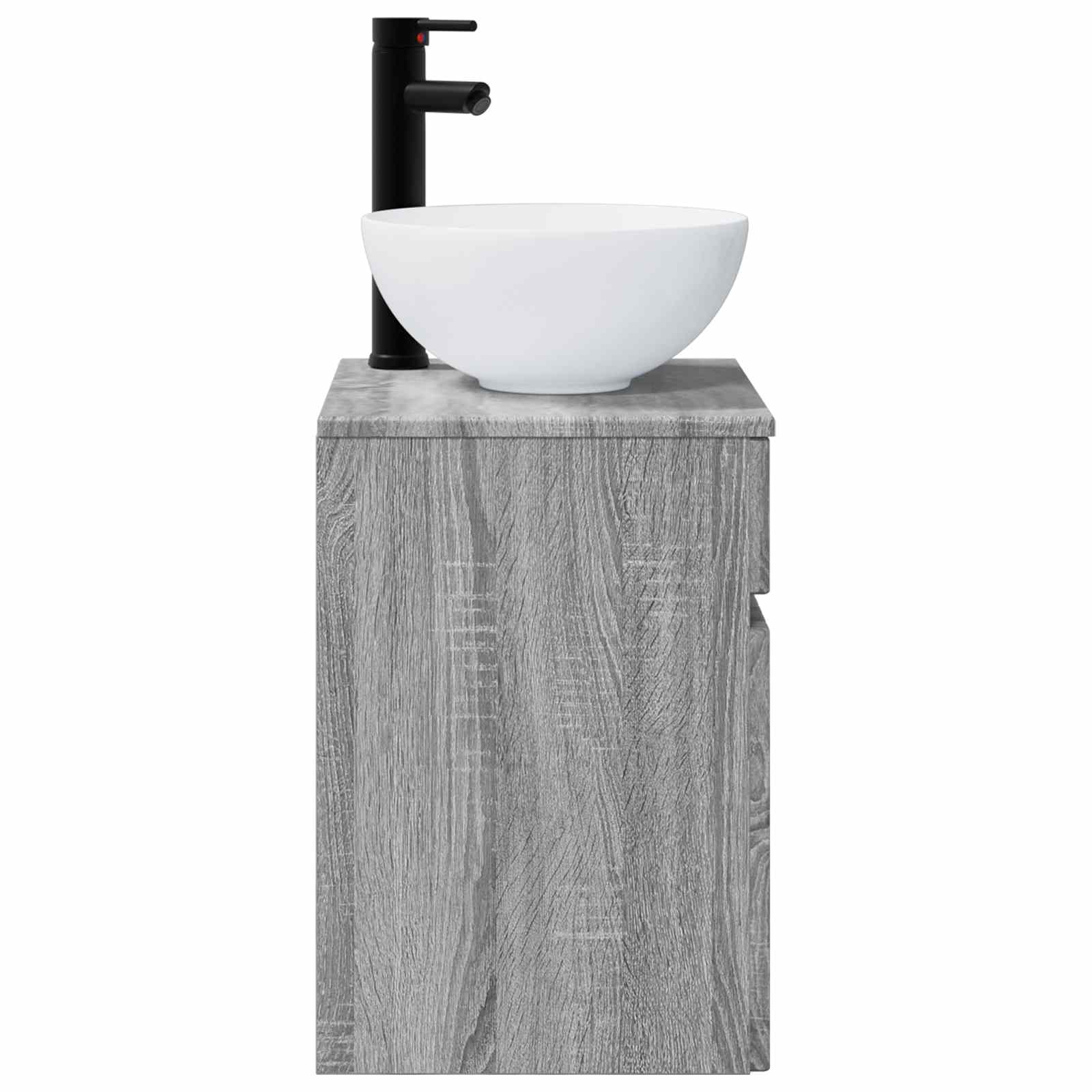 Vanidade de pia de parede sonoma cinzento 39 x 35 x 63 cm