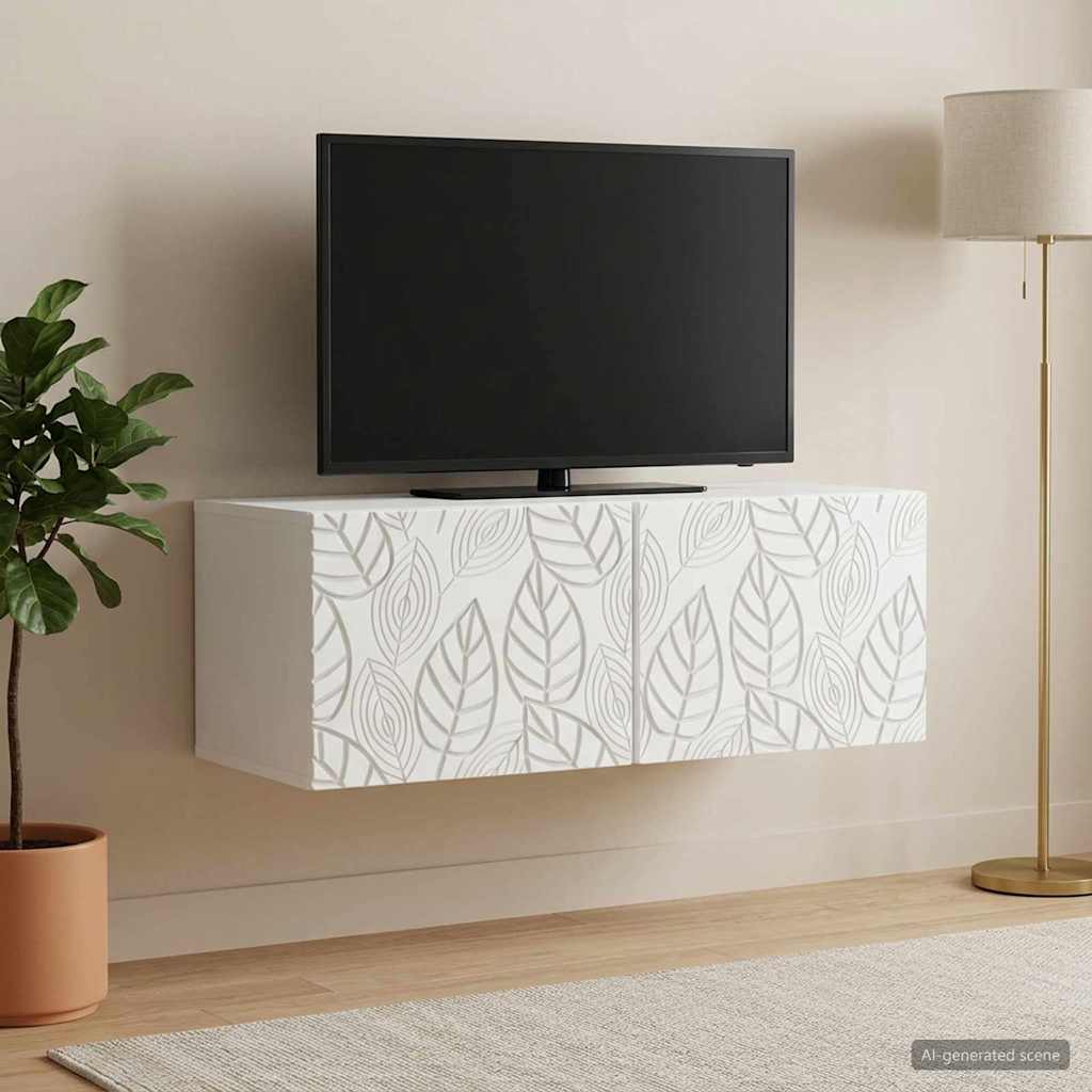 Gabinete de TV de parede 78,5 x 31 cm branco