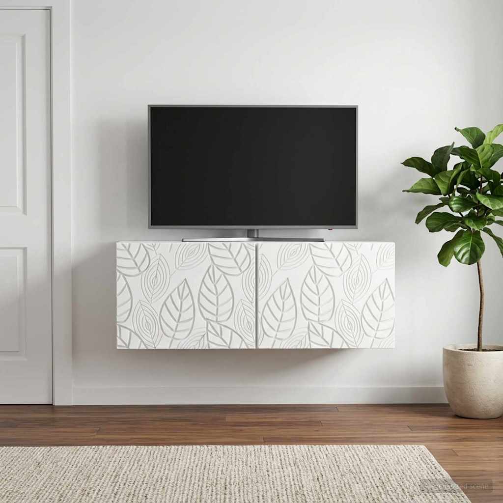 Gabinete de TV de parede 78,5 x 31 cm branco