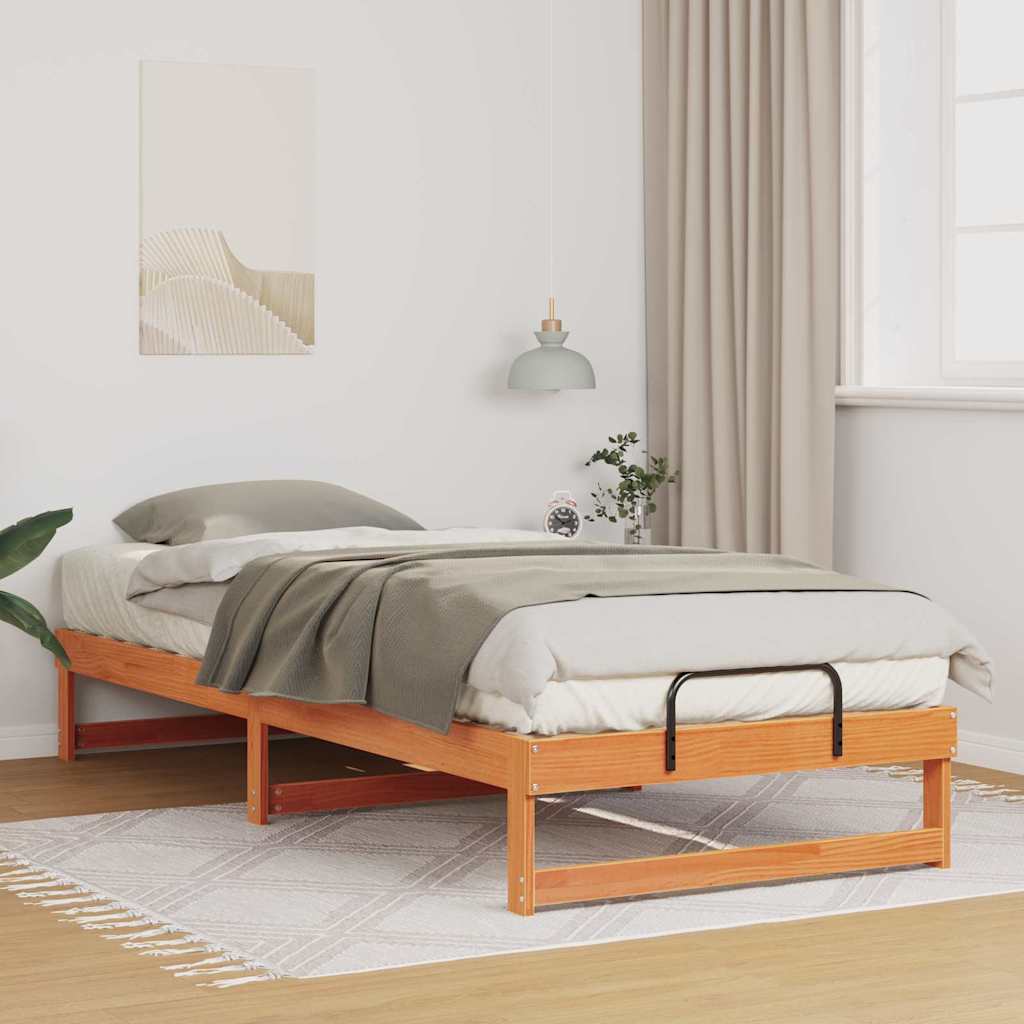 Estrutura da cama castanho 100 x 220 cm