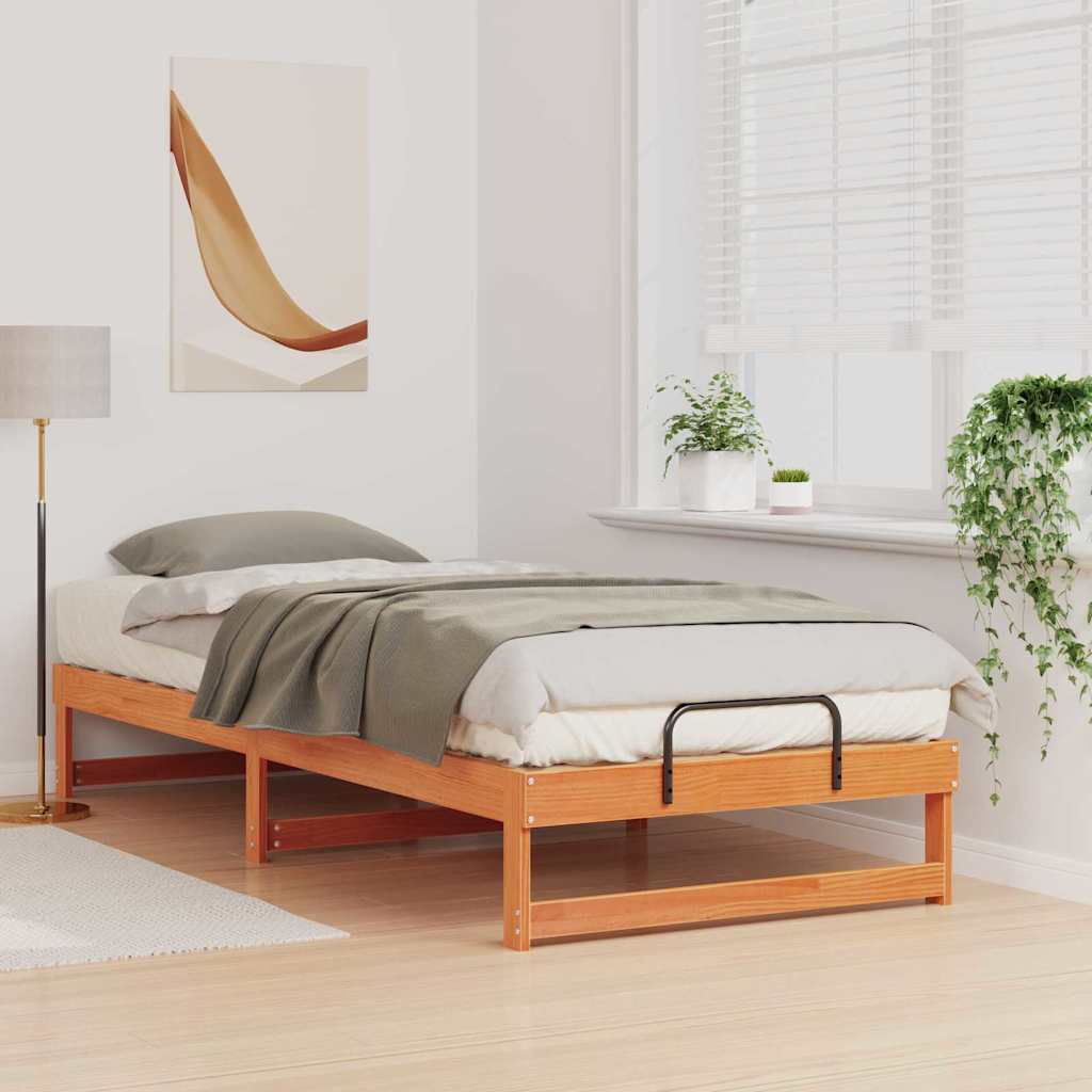 Estrutura da cama castanho 100 x 220 cm