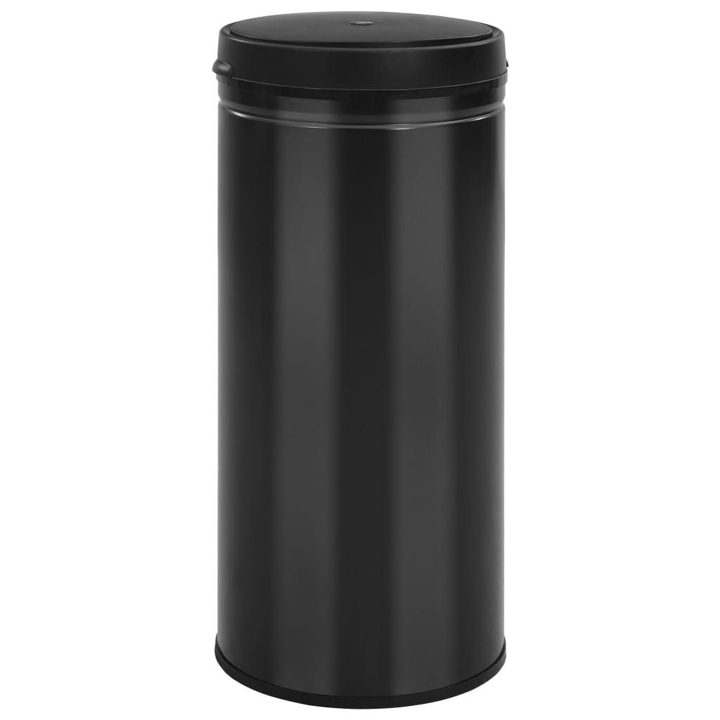 Caixote do lixo com sensor automático 80 l aço carbono preto