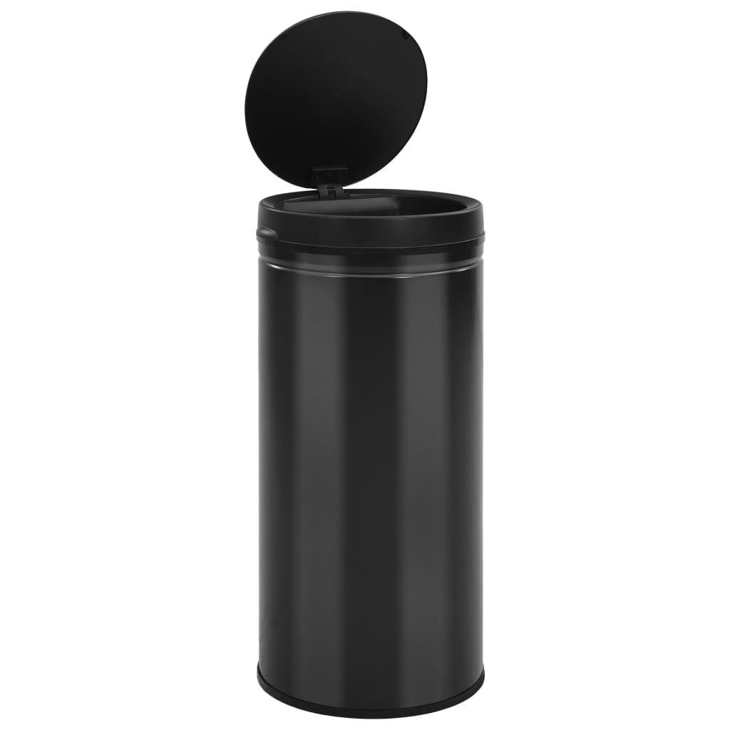 Caixote do lixo com sensor automático 80 l aço carbono preto