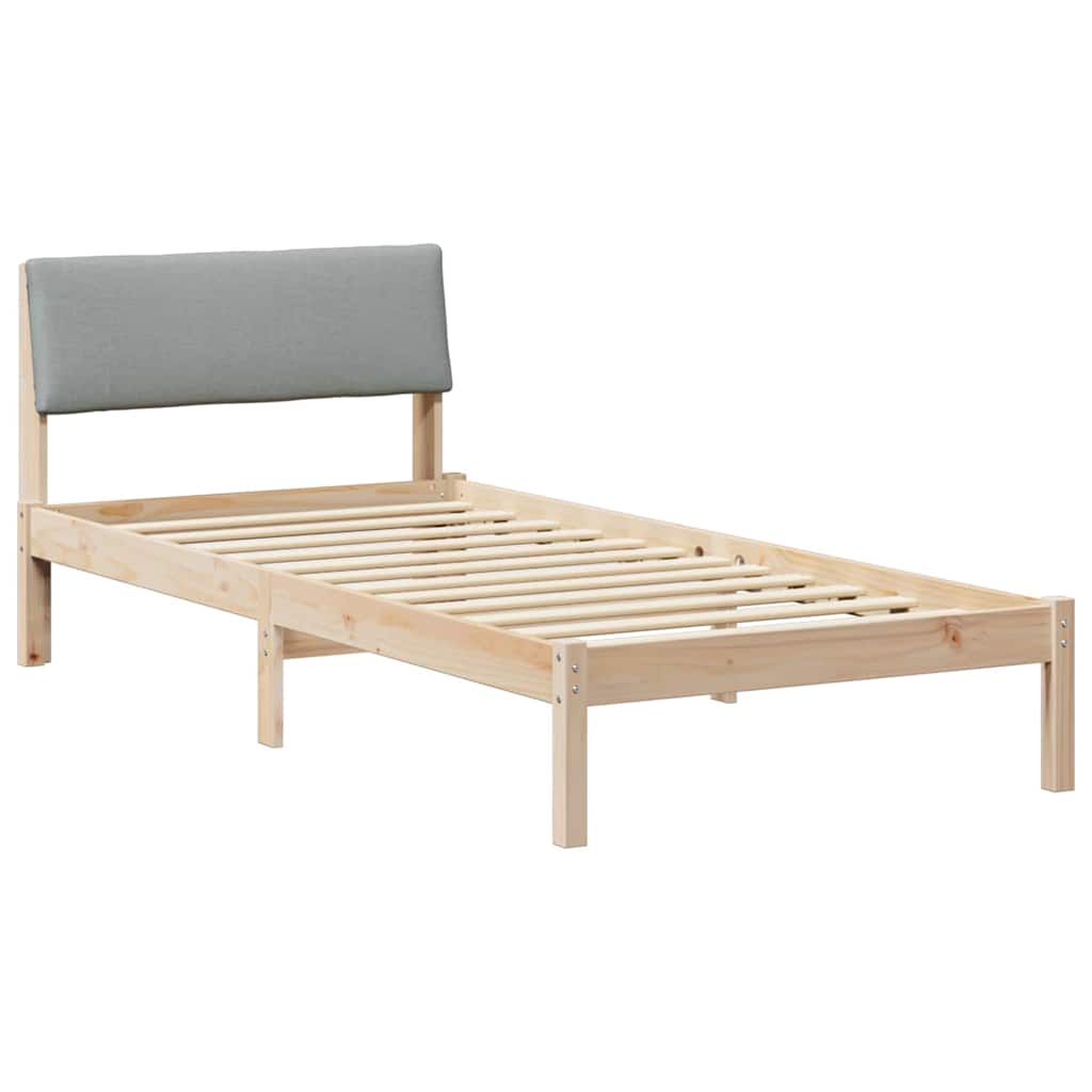 Estrutura da cama marrom e cinza claro 90 x 190 cm
