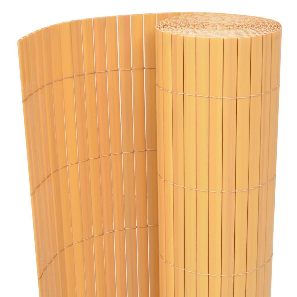Cerca de jardim dupla face PVC 90x300 cm amarelo