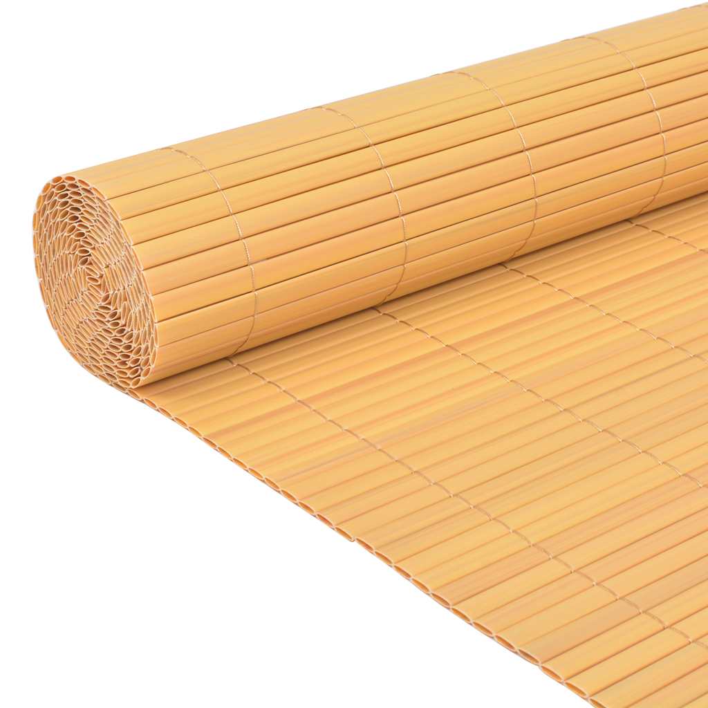Cerca de jardim dupla face PVC 90x300 cm amarelo