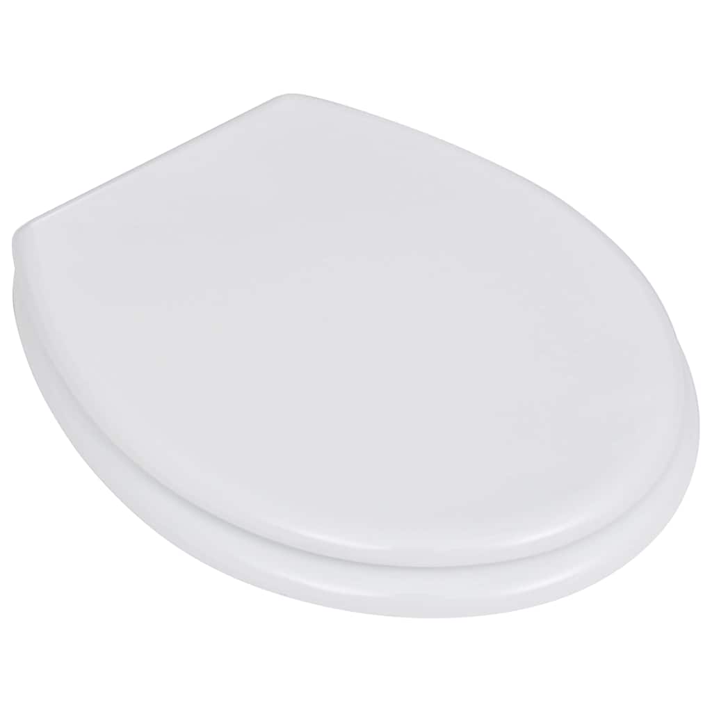 Assentos de sanita com tampas 2 pcs MDF branco