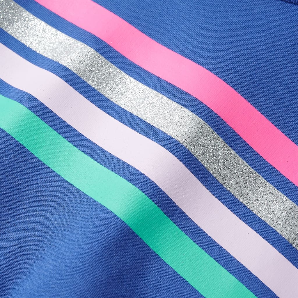 Vestido de criança com cordão azul-cobalto 116