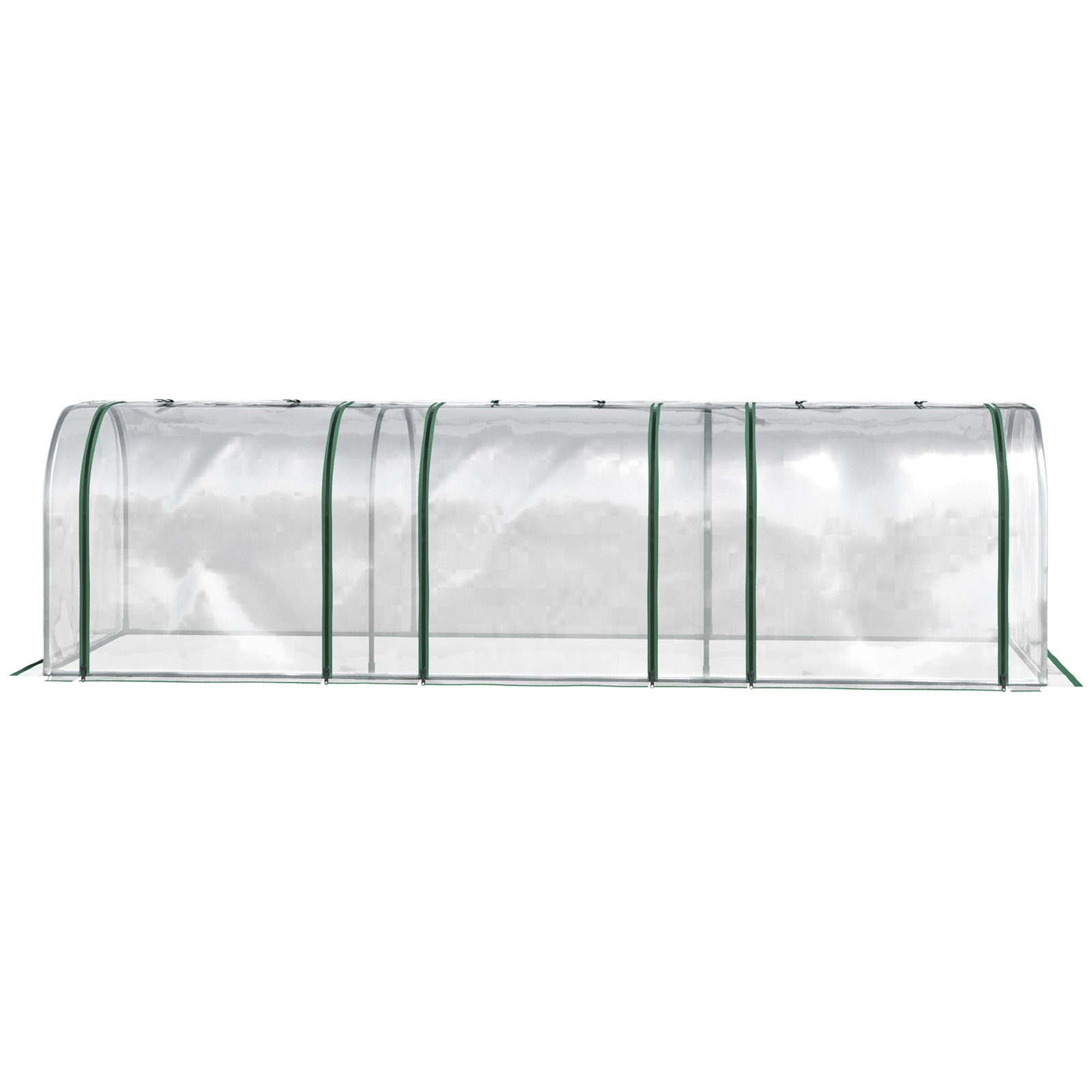 Estufa para jardim estufa pequena para cultivo de plantas com 3 janelas 295x100x80 cm 3 transparente e verde