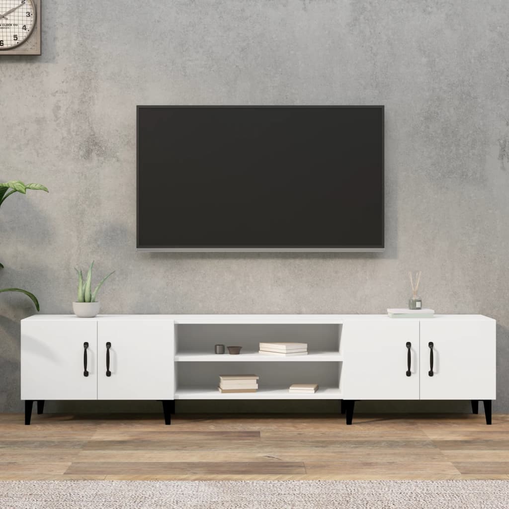 Móvel de TV branco 180x31,5x40 cm madeira engenheirada