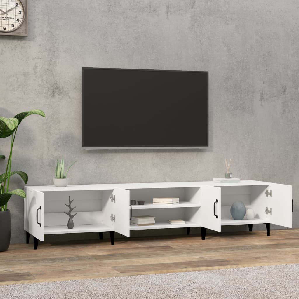 Móvel de TV branco 180x31,5x40 cm madeira engenheirada