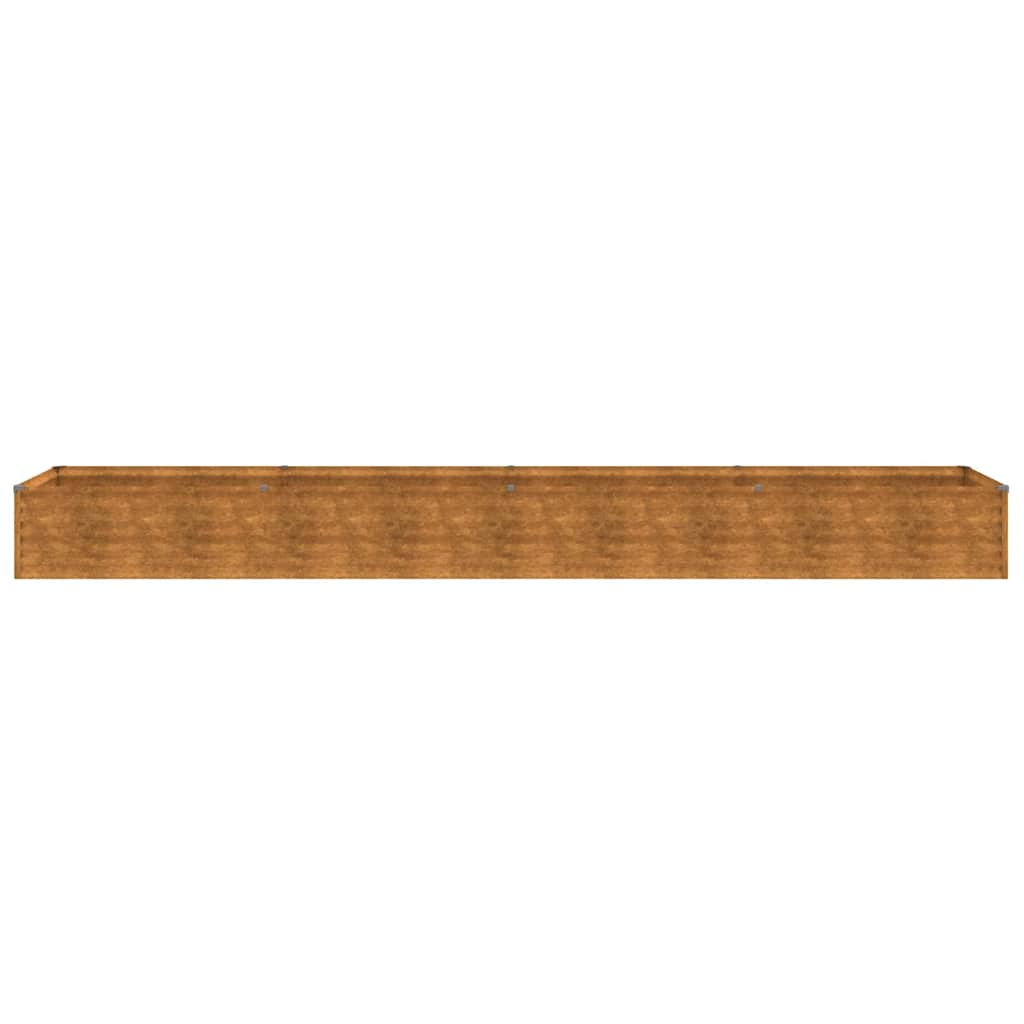 Canteiro elevado de jardim 386x50x36 cm aço corten