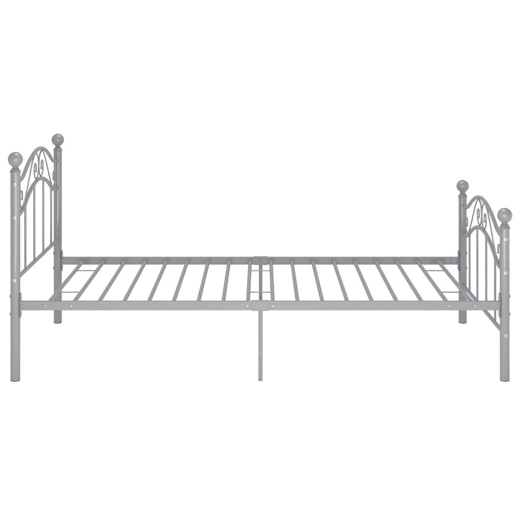 Estrutura de cama 100x200 cm metal cinzento