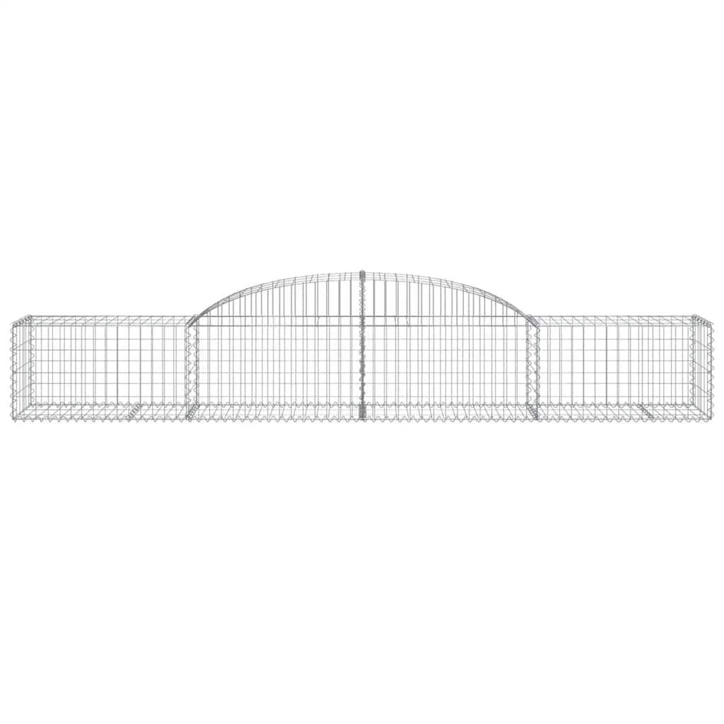Cestos gabião arqueados 2 pcs 300x50x40/60 cm ferro galvanizado