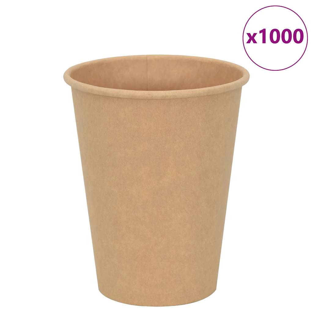 Copos de café de papel 1000 pcs 12oz 300ml castanho