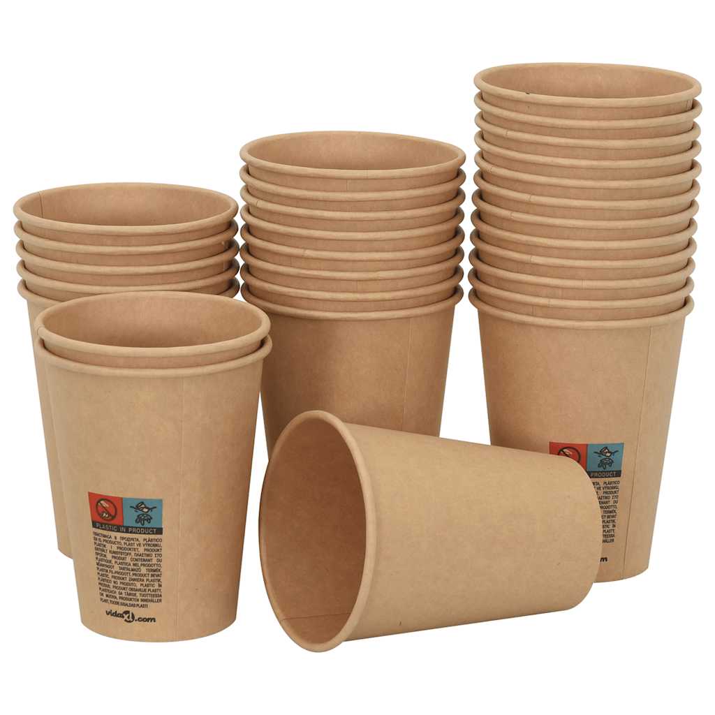 Copos de café de papel 1000 pcs 12oz 300ml castanho