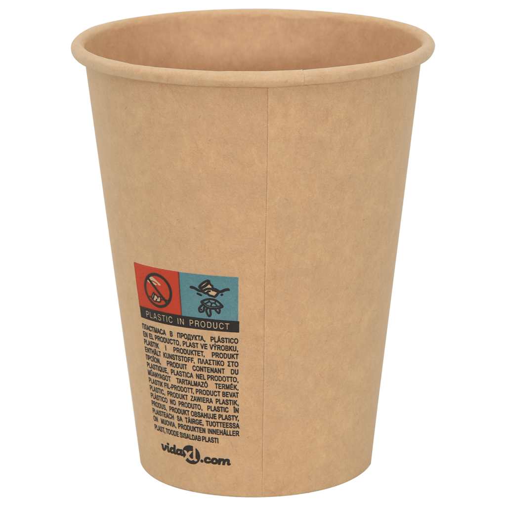 Copos de café de papel 1000 pcs 12oz 300ml castanho
