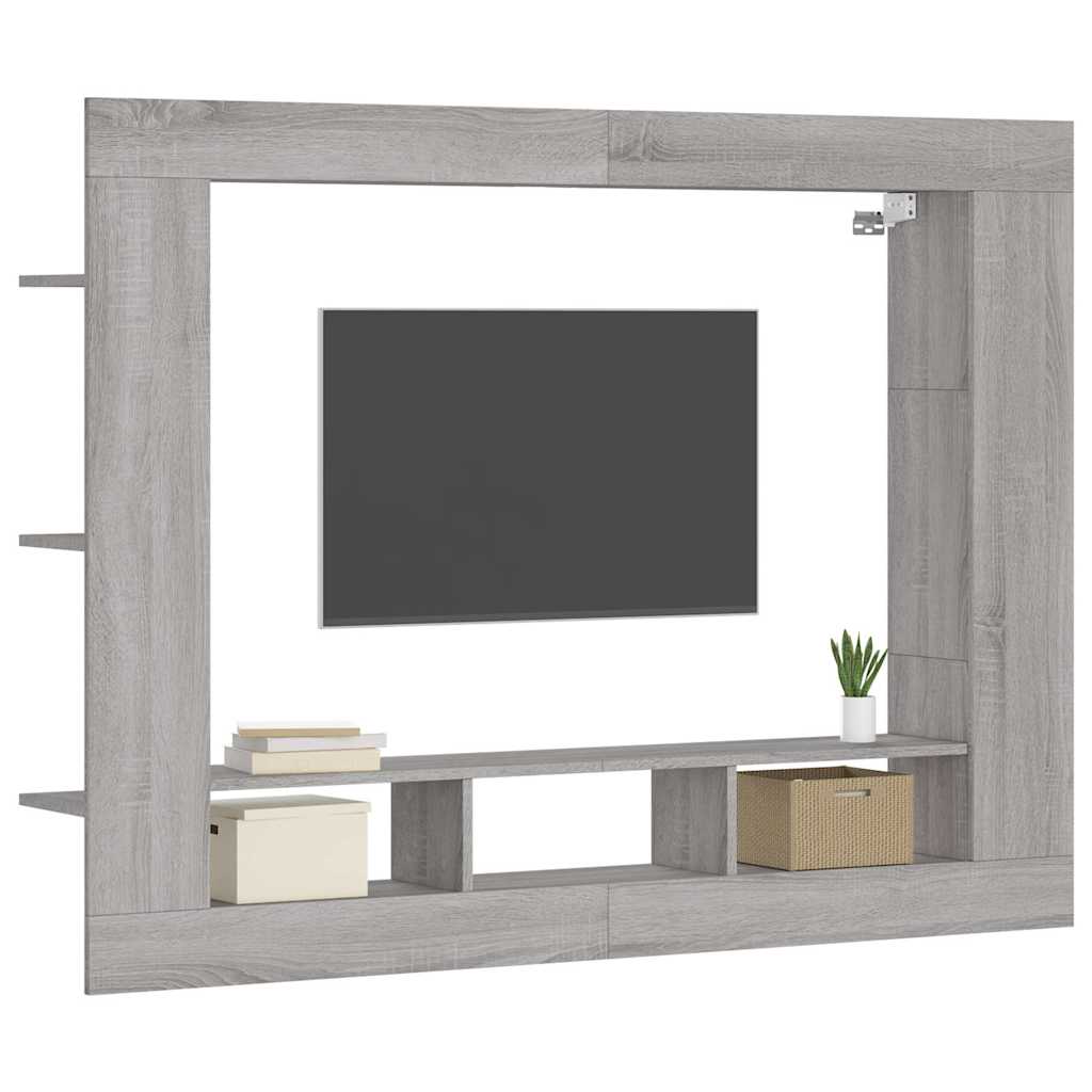 Móvel de TV 152x22x113 cm derivados de madeira cinzento sonoma