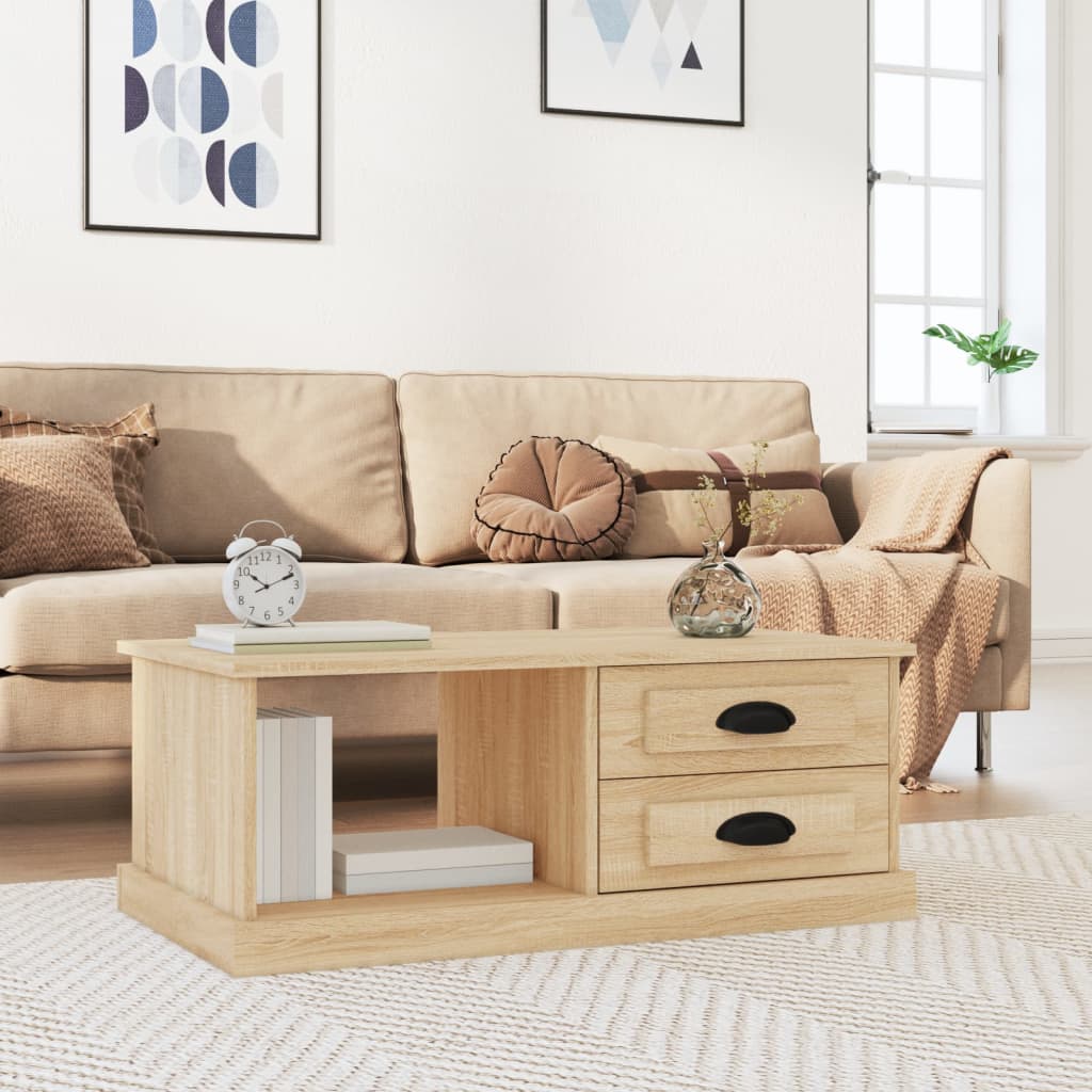 Mesa de centro 90x50x35 cm derivados madeira carvalho sonoma