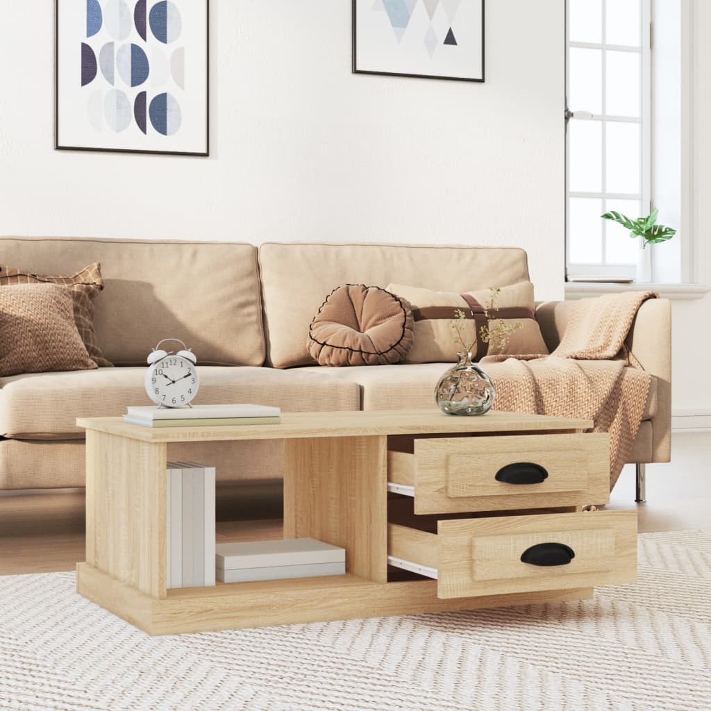 Mesa de centro 90x50x35 cm derivados madeira carvalho sonoma