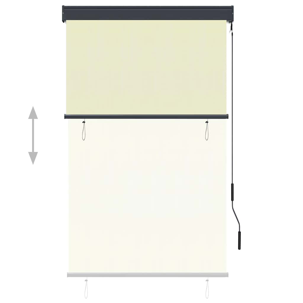 Estore de rolo para exterior 100x250 cm creme