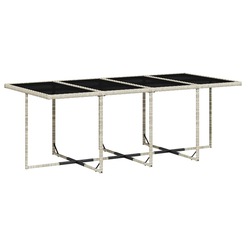 9 Pcs conjunto de jantar p/ jardim c/ almofadões cinzento claro
