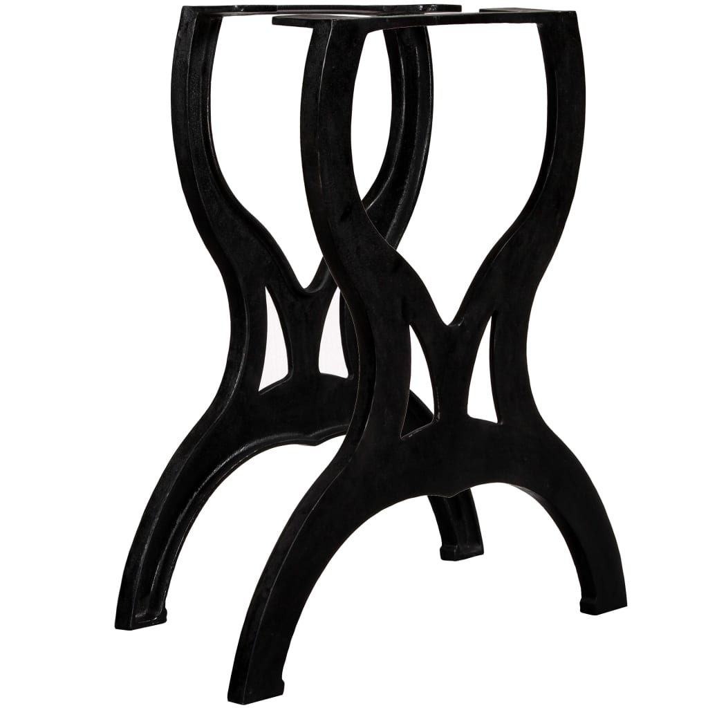 Pernas p/ mesa de jantar 2 pcs estrutura em cruz ferro fundido