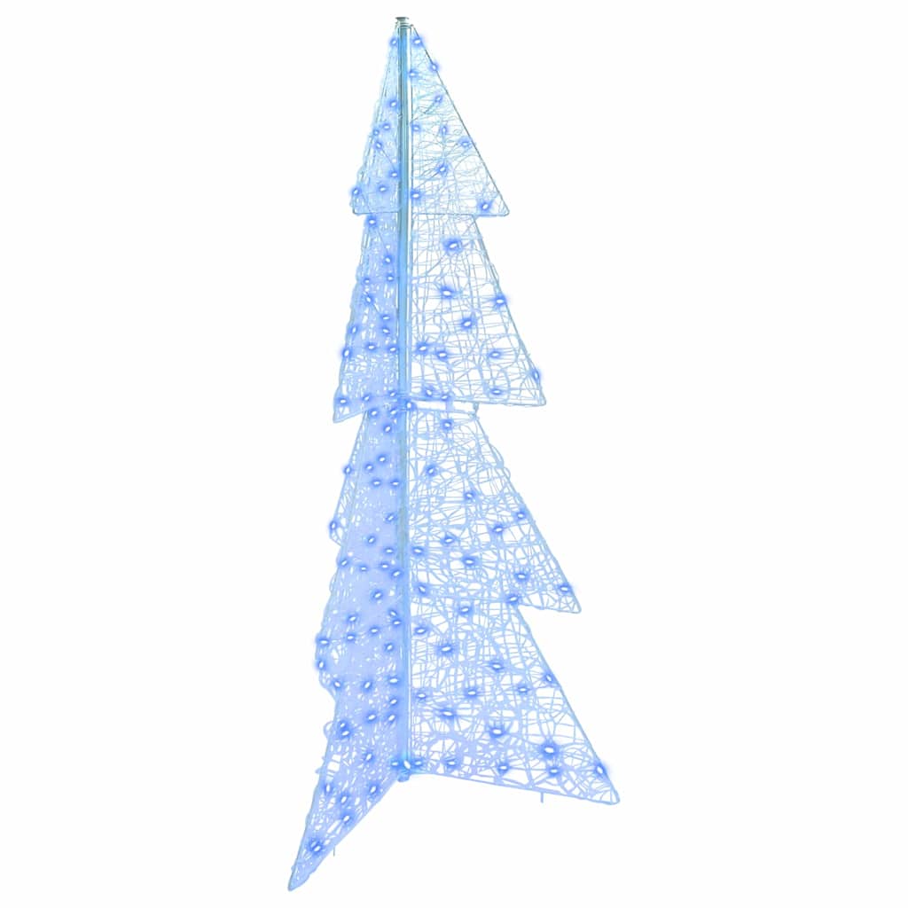 Árvore de natal com 160 leds azul 150 cm acrílo