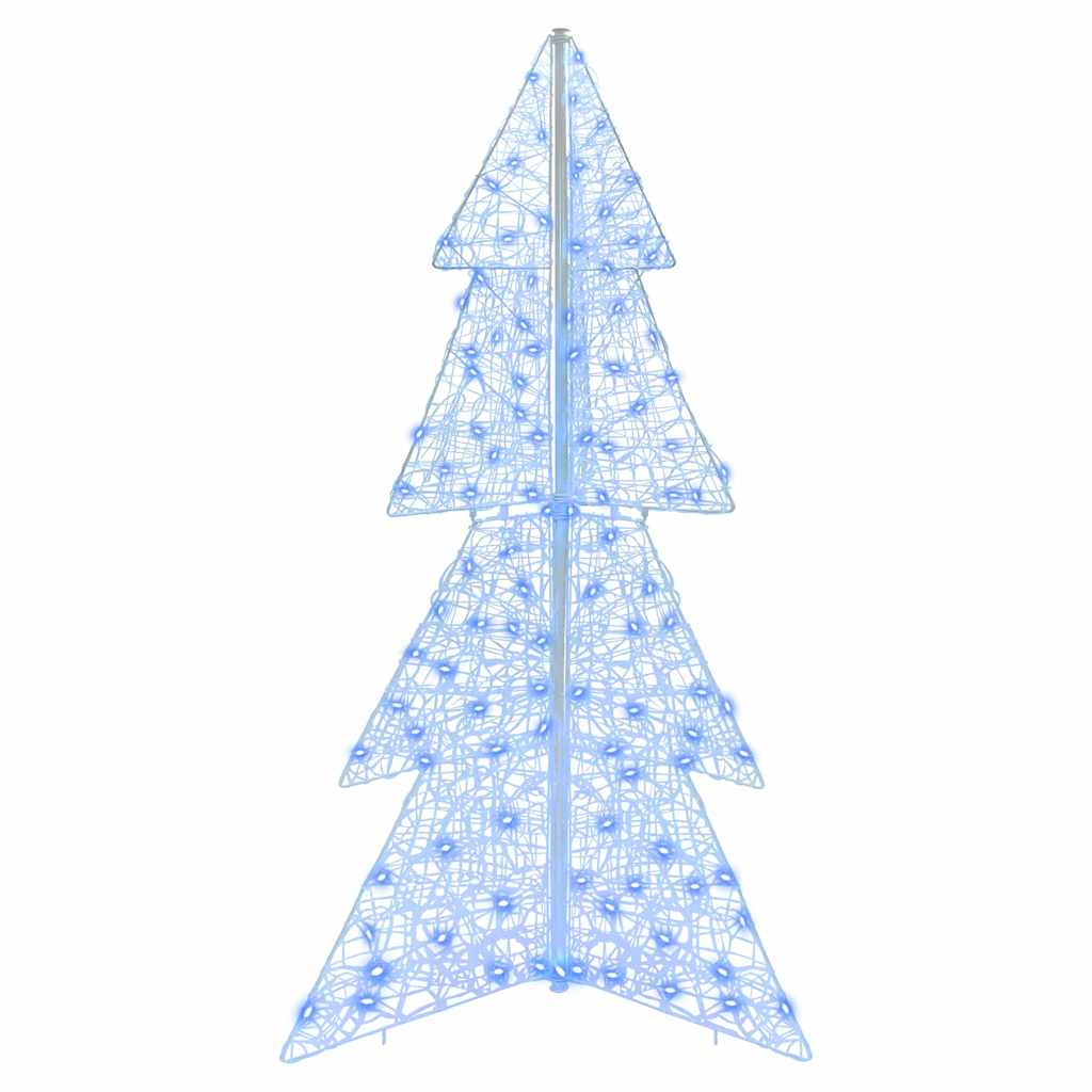 Árvore de natal com 160 leds azul 150 cm acrílo