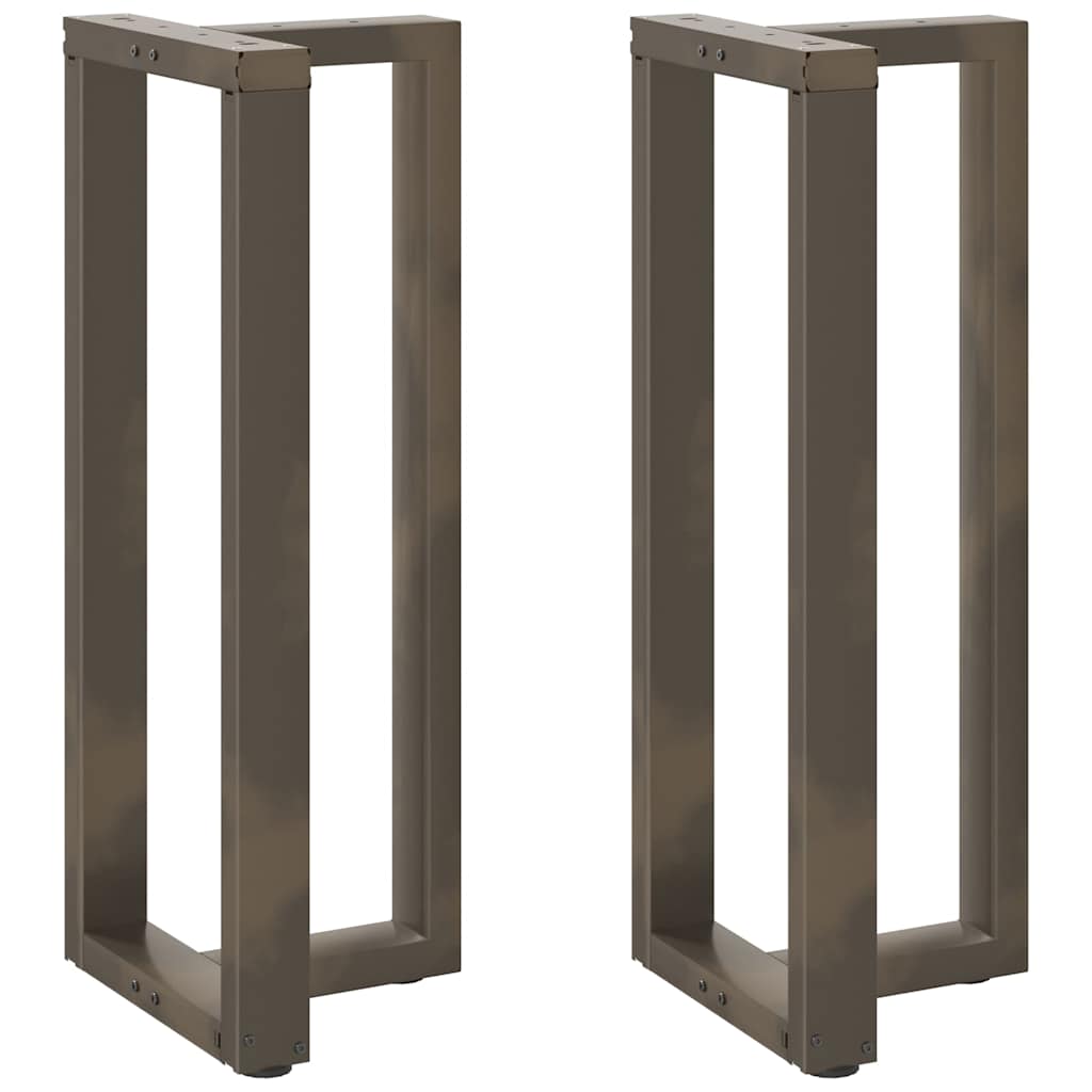 Pés de mesa de bar em forma de t, 2 peças, preto, 40x35x(100-101) cm, aço