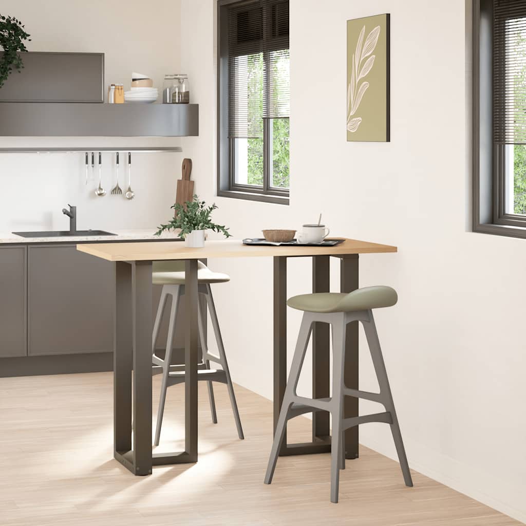 Pés de mesa de bar em forma de t, 2 peças, preto, 40x35x(100-101) cm, aço