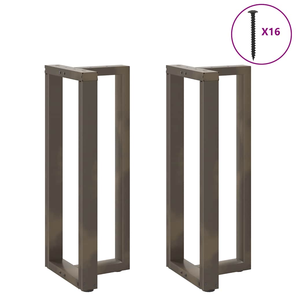 Pés de mesa de bar em forma de t, 2 peças, preto, 40x35x(100-101) cm, aço