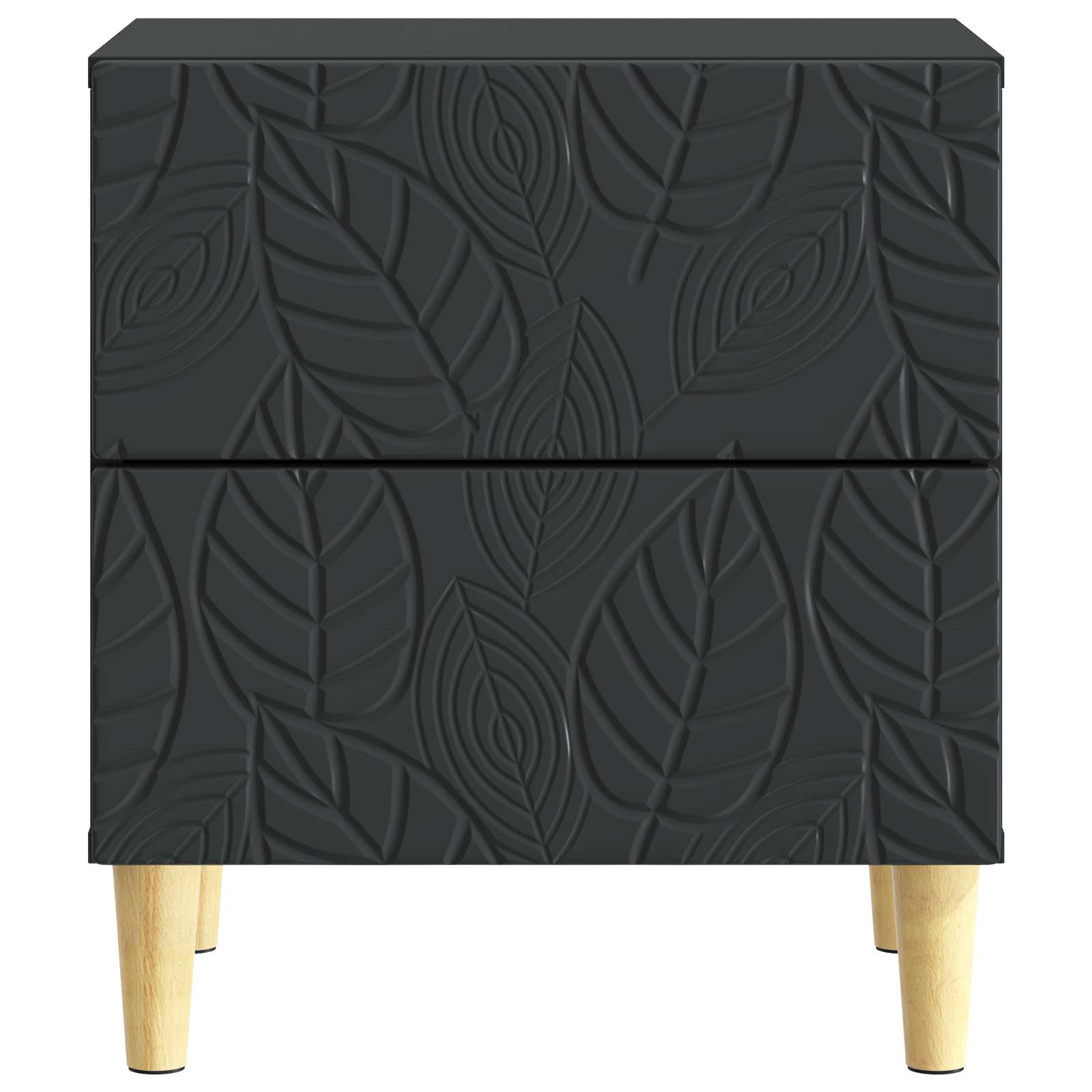 Mesa-de-cabeceira preto 43 x 34,5 x 48 cm derivados de madeira