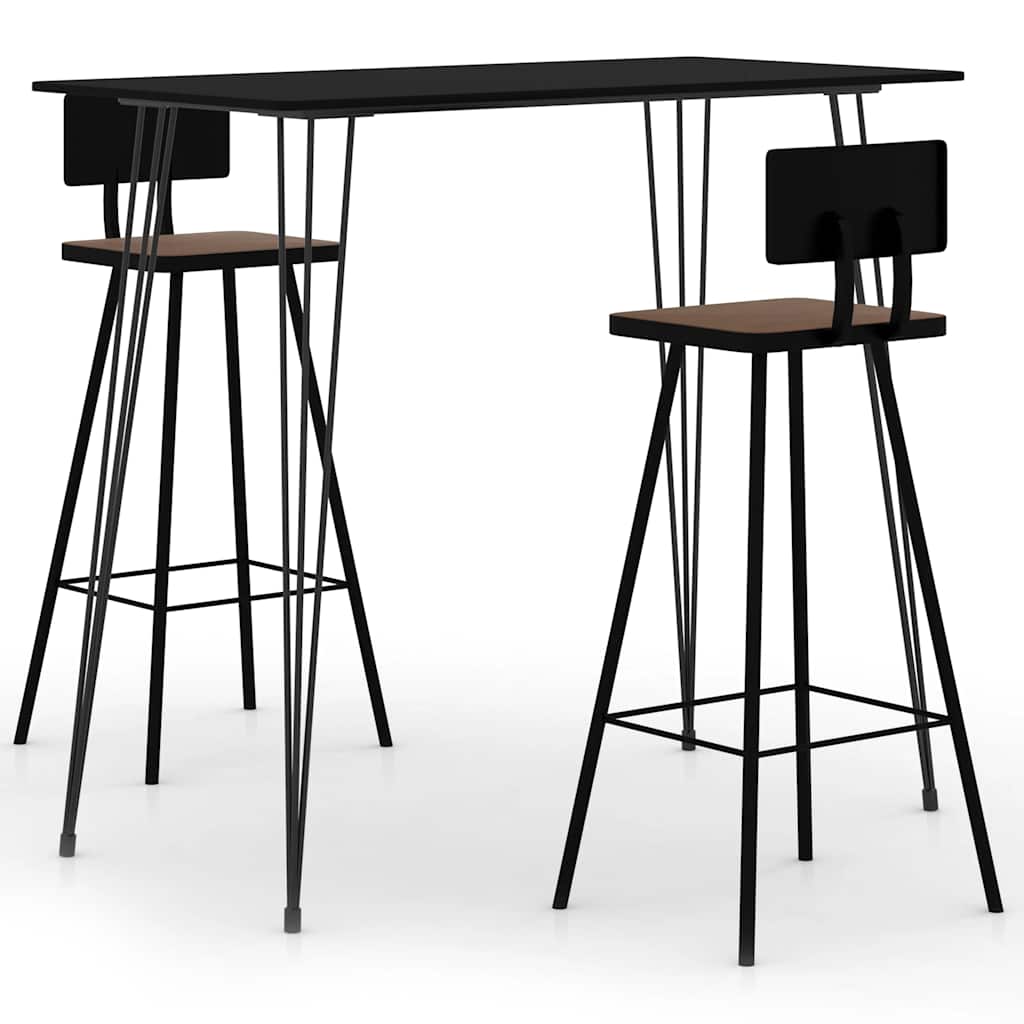 3 Pcs conjunto de bar preto