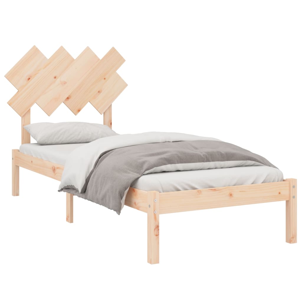 Estrutura de cama solteiro 90x190 cm madeira maciça