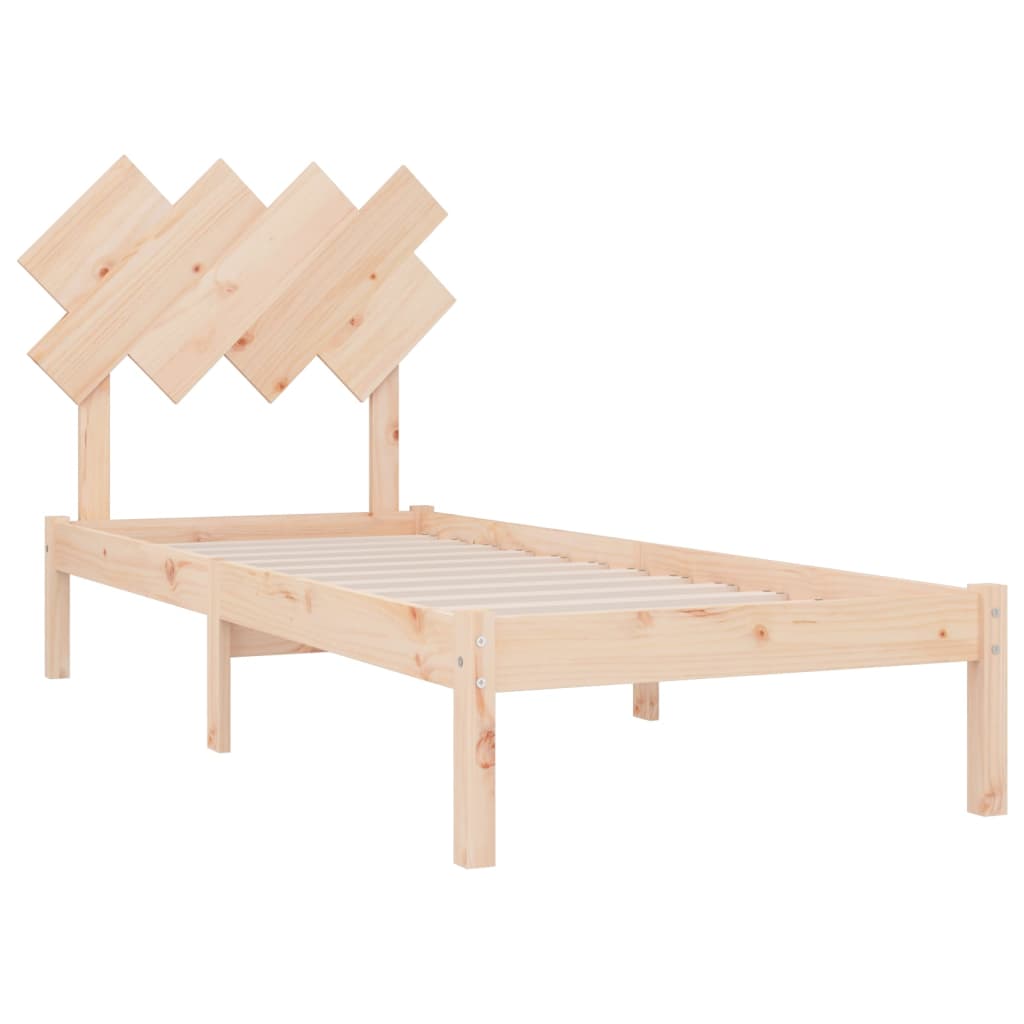 Estrutura de cama solteiro 90x190 cm madeira maciça