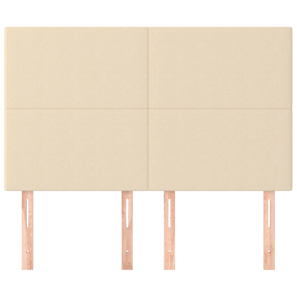 Cabeceira creme 144x5x118/128 cm tecido