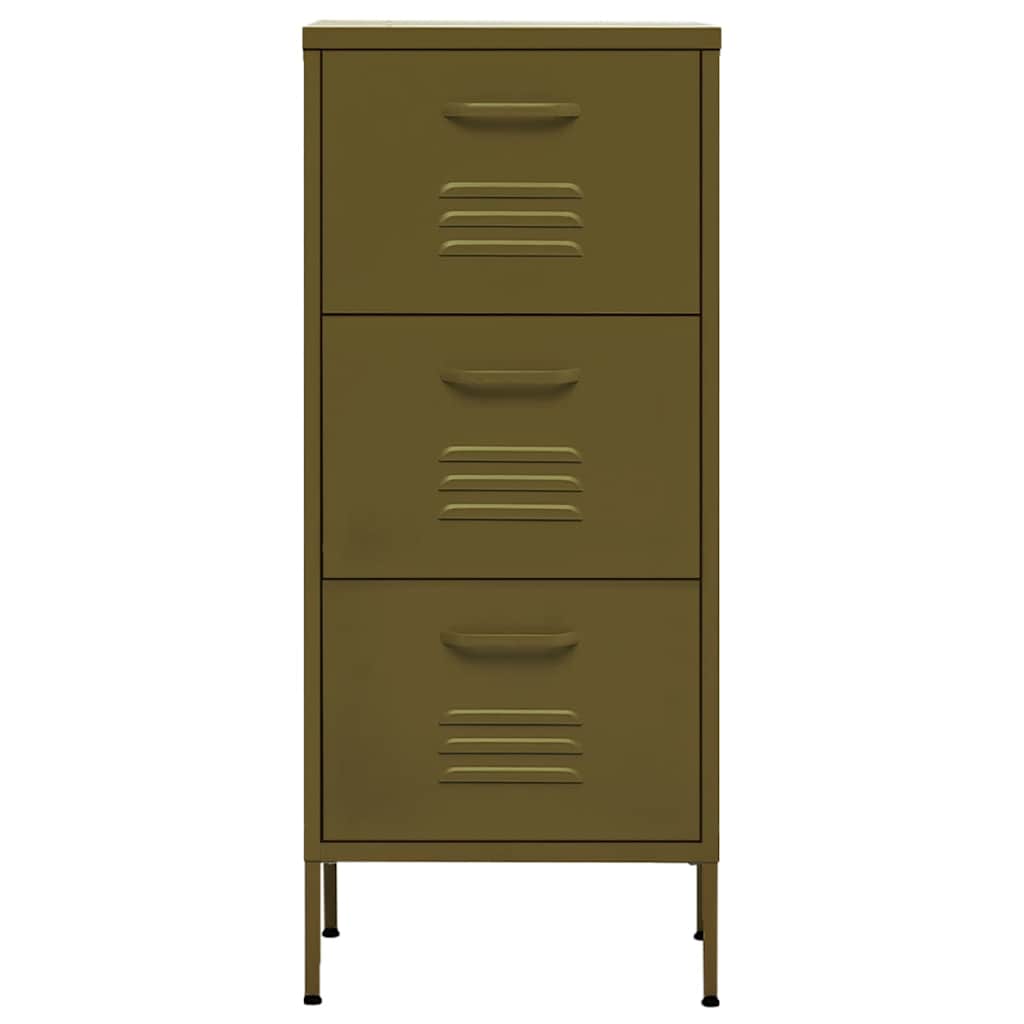 Armário de arrumação aço 42,5x35x101,5 cm verde-azeitona
