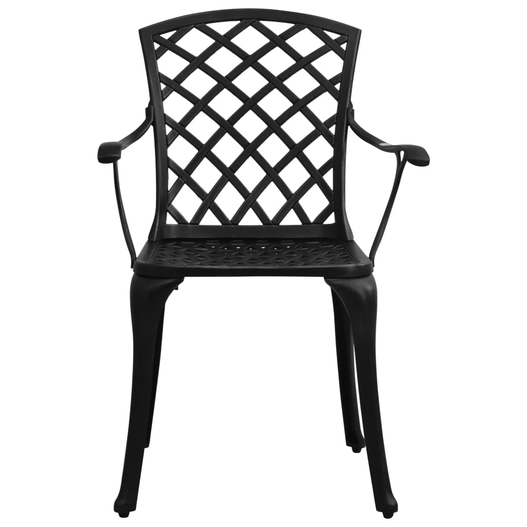 3 Pcs conjunto de bistrô alumínio fundido preto
