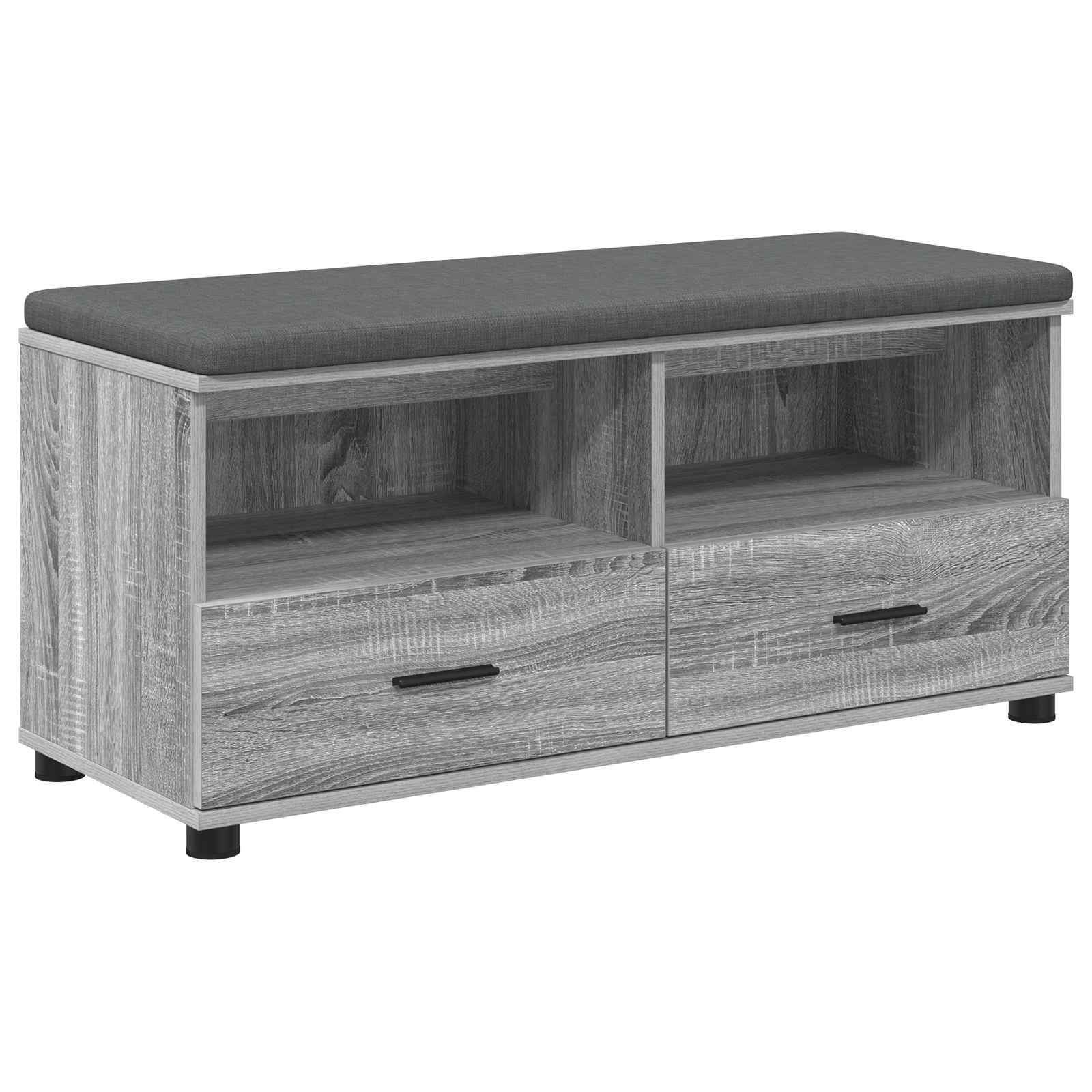 Banco de hall com almofada sonoma cinza 100 x 38 x 46 cm