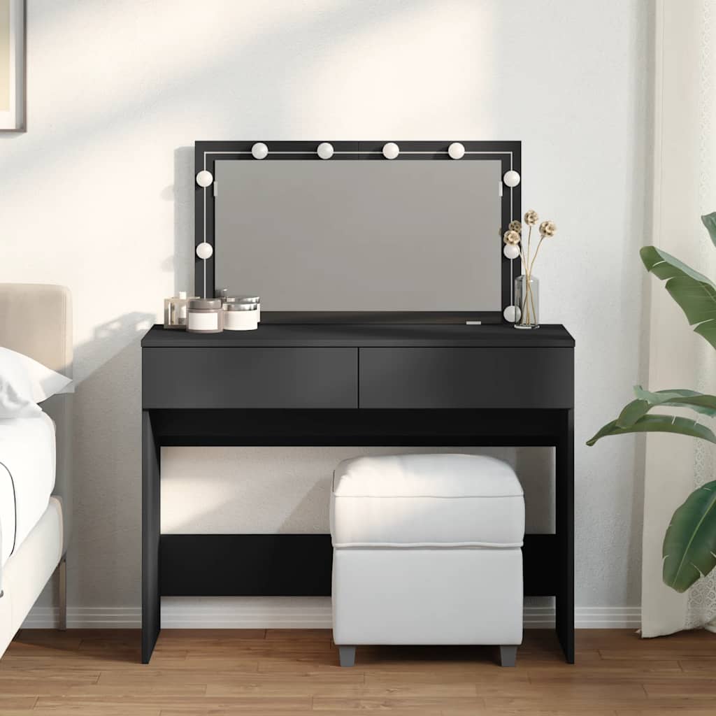 Toucador com luzes LED 100x40x120 cm preto