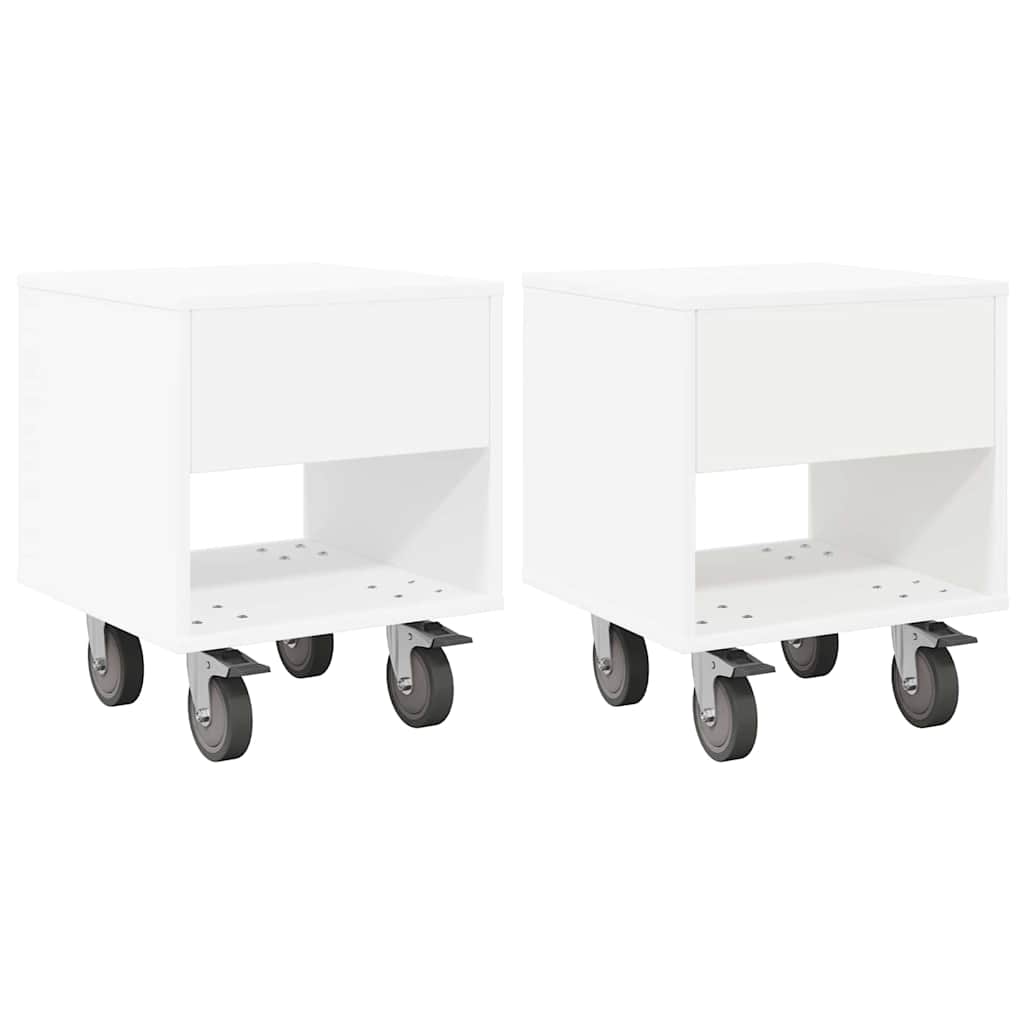 Mesa-de-cabeceira 2 unid. branco 40,5 x 40 x 48 cm