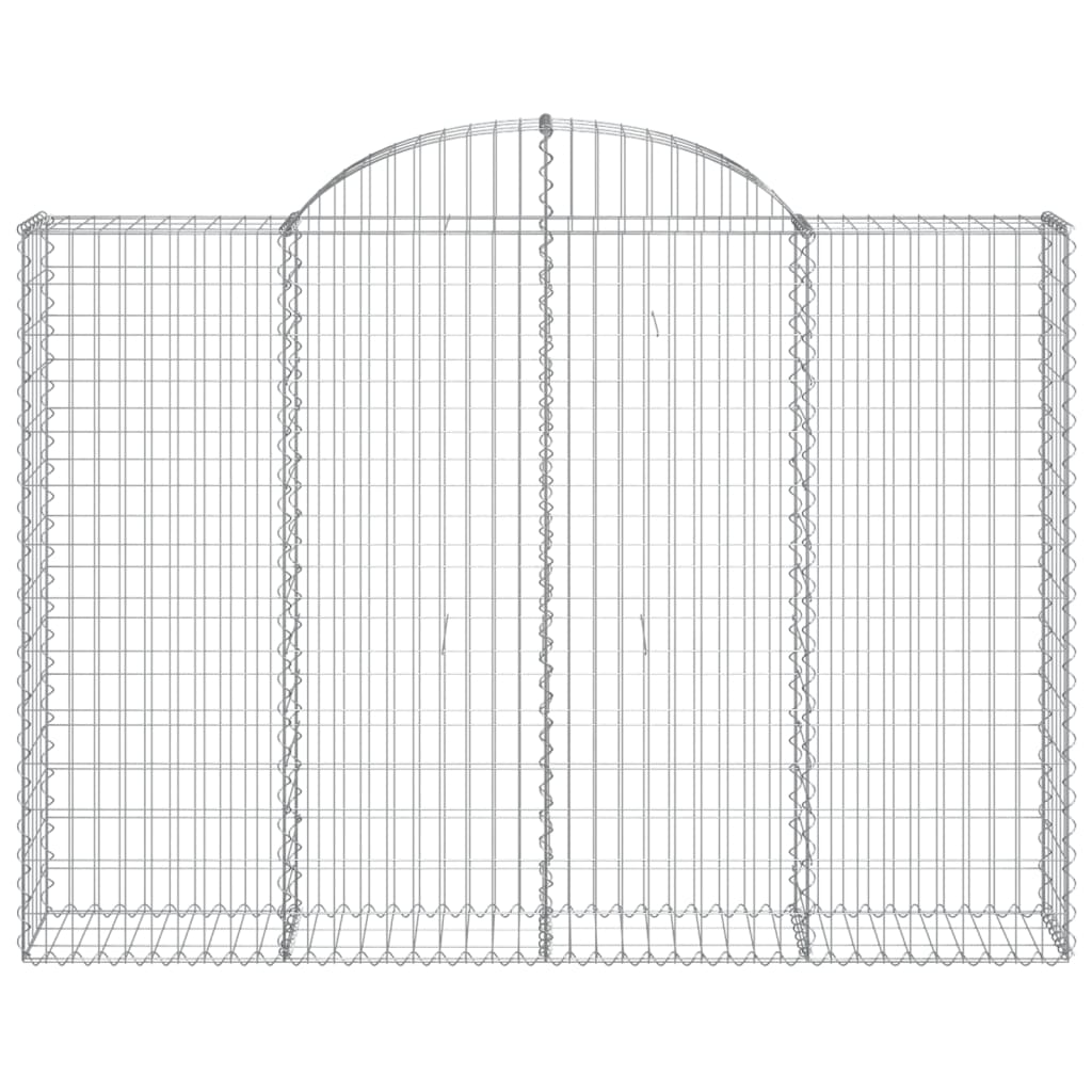 Cestos gabião arqueados 7pcs 200x30x140/160cm ferro galvanizado
