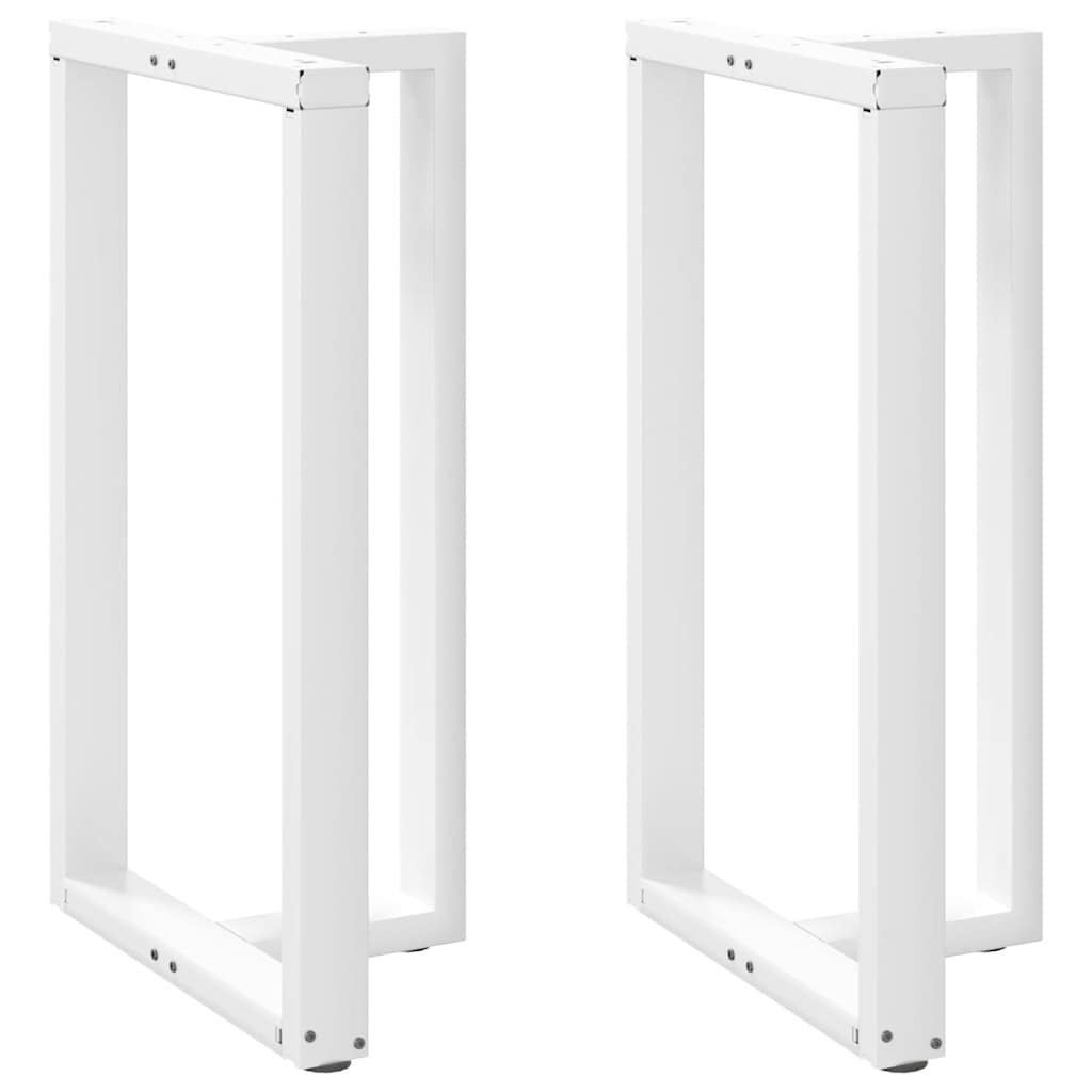 Pés de mesa de bar em forma de t, 2 peças, branco, 60x35x(100-101) cm, aço