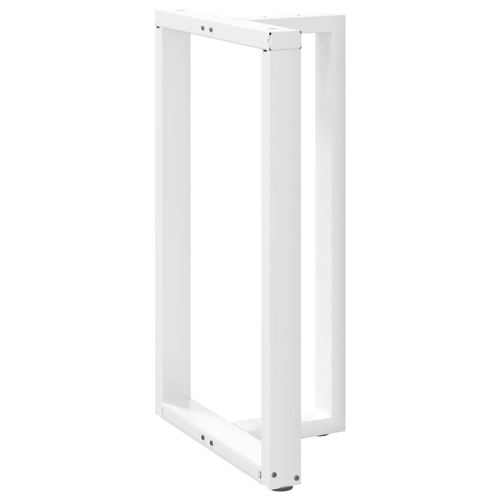 Pés de mesa de bar em forma de t, 2 peças, branco, 60x35x(100-101) cm, aço