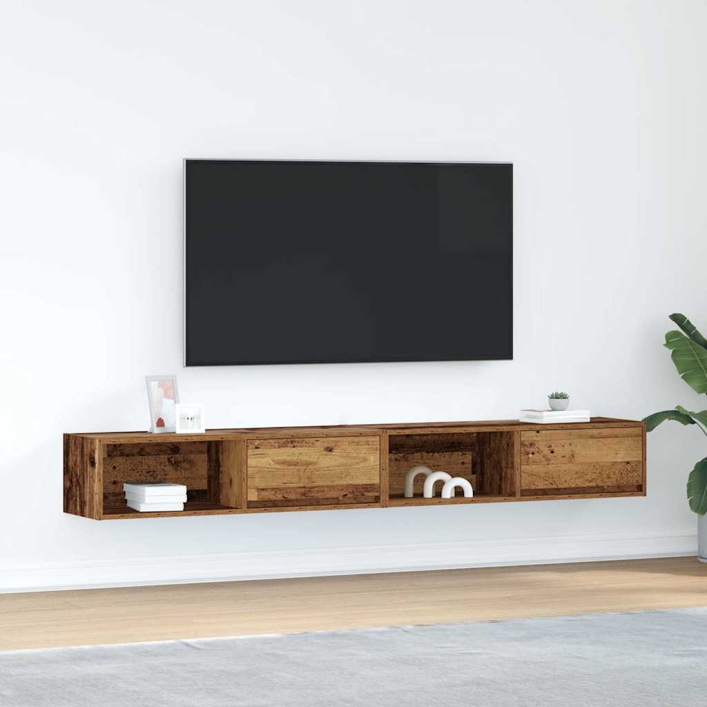 Móveis de TV 2pcs 100x31x25,5cm deriv. madeira madeira velha