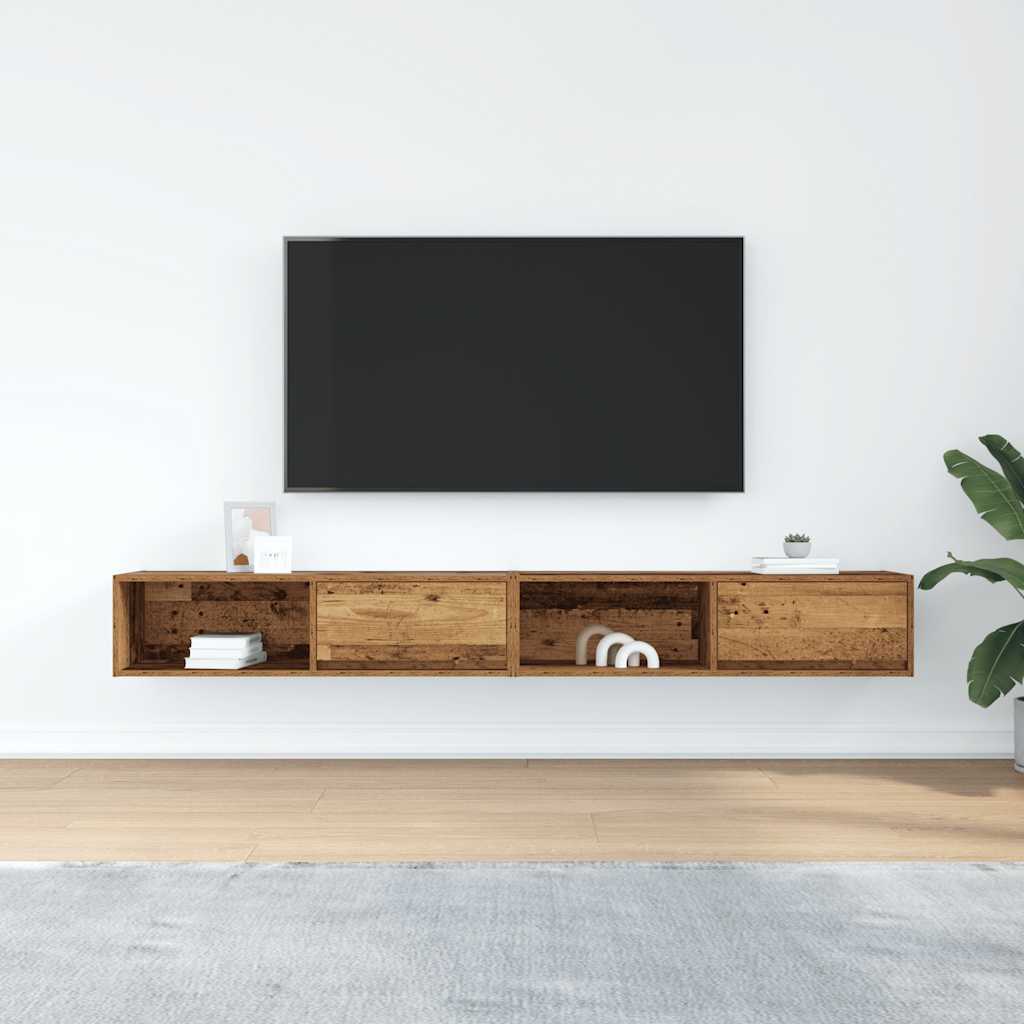 Móveis de TV 2pcs 100x31x25,5cm deriv. madeira madeira velha