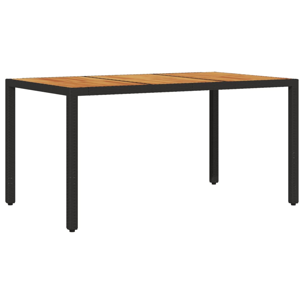 5 Pcs conjunto jantar jardim c/ almofadões vime PE/acácia preto